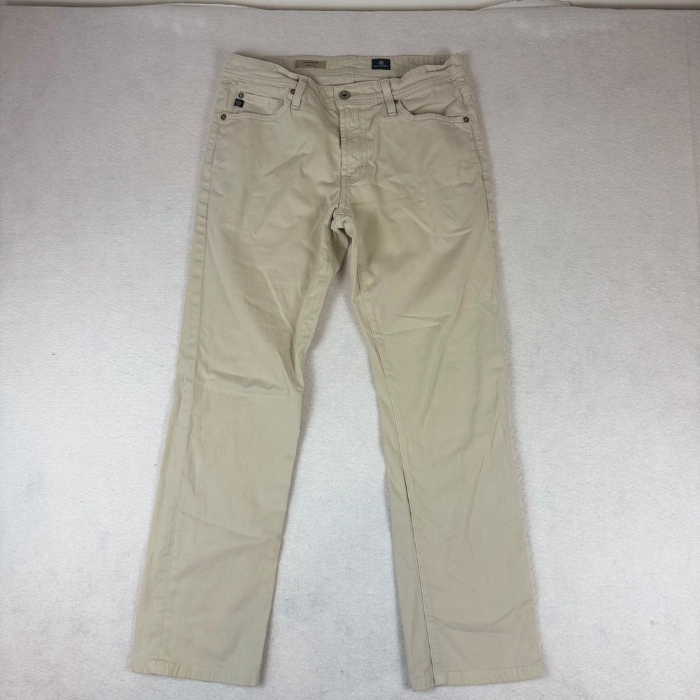 AG Adriano Goldschmied The Graduate Tailored Leg Pants Beige Khaki 30x32 Mens